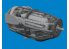 Eduard kit d'amelioration avion brassin Print 6481036 Moteur gauche P-38F/G Tamiya 1/48