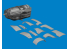 Eduard kit d'amelioration avion brassin Print 6481036 Moteur gauche P-38F/G Tamiya 1/48