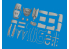 Eduard kit d'amelioration avion brassin Print 6481036 Moteur gauche P-38F/G Tamiya 1/48