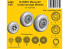 CMK 3D Print 4483 Roues du train d'atterrissage du B-26B/C Marauder pour ICM 1/48