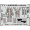 EDUARD photodecoupe avion FE1491 Harnais m&eacute;tal MiG-35 Hobby Boss 1/48