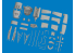 Eduard kit d'amelioration avion brassin Print 6481037 Moteur droit P-38F/G Tamiya 1/48