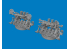 Eduard kit d'amelioration brassin Print 653021 IJN Type 96 25mm AA Gun (Triple) 1/350