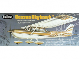 Maquette Guillow&39s avion bois 802 CESSNA 172 SKYHAWK 1/12
