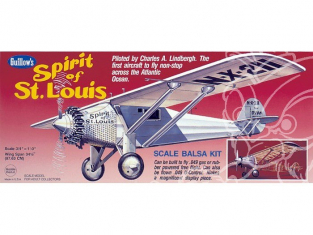 Maquette Guillow&39s avion bois 807 SPIRIT OF ST LOUIS 1/16