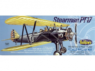 Maquette Guillow&39s avion bois 803 STEARMAN PT-17 1/16