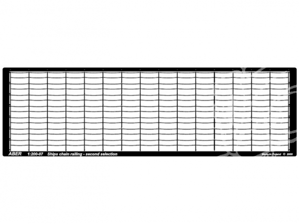 Aber S1200-07 Balustrades en chaine (2 barres horizontales) 1/200