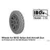 IBG maquette avion 72U053 Roues pour canon antia&eacute;rien italien 90/53 1/72