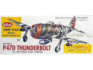 Maquette Guillow&39s avion bois 1001 P47-D THUNDERBOLT 1/16