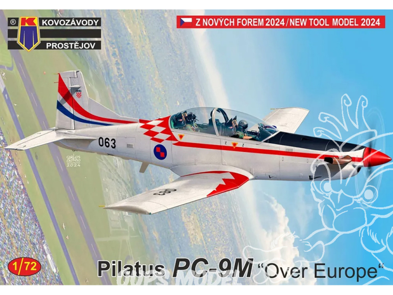 KP Model kit avion KPM0468 Pilatus PC-9M Au-dessus de l'Europe 1/72
