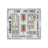 EDUARD photodecoupe avion FE1502 Harnais m&eacute;tal Messerschmitt Bf 109E-3 Hobby Boss 1/48
