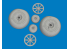 Eduard kit d'amelioration avion brassin 6481058 Roues cross tread P-40E Eduard 1/48