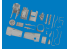 Eduard kit d'amelioration brassin Print 672402 Moteur Messerschmitt Bf 109G-10 Erla Eduard 1/72