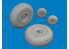 Eduard kit d'amelioration avion brassin 6481059 Roues block tread P-40E Eduard 1/48