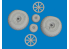 Eduard kit d'amelioration avion brassin 6481059 Roues block tread P-40E Eduard 1/48