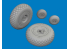 Eduard kit d'amelioration avion brassin 6481057 Roues diamond tread P-40E Eduard 1/48