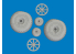Eduard kit d'amelioration avion brassin 6481057 Roues diamond tread P-40E Eduard 1/48
