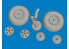 Eduard kit d'amelioration brassin 672403 Roues Mosquito Tamiya 1/72