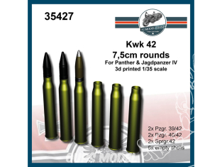 FC MODEL TREND accessoire résine 35427 Munitions rondes Kwk 42 7,5cm pour Panther & Jagdpanzer IV 1/35