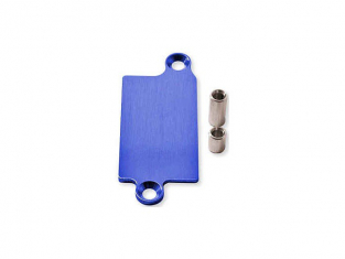 plaque de protection aluminium anodise bleu pour recepteur radion REVO HCR-05041