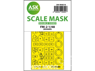 ASK Art Scale Kit Mask M48218 FM-2 Eduard Recto Verso 1/48