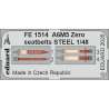 EDUARD photodecoupe avion FE1514 Harnais m&eacute;tal A6M5 Zero Fine molds 1/48