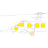 Eduard Express Mask EX1106 MH-60L Black Hawk Icm 1/48