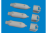 Eduard kit d'amelioration avion brassin Print 6481083 P-40 Bombes 100lb M30 US Eduard 1/48