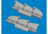 Eduard kit d'amelioration brassin Print 672408 Echappements arrondi 3 sorties Spitfire Mk.V Tamiya 1/72