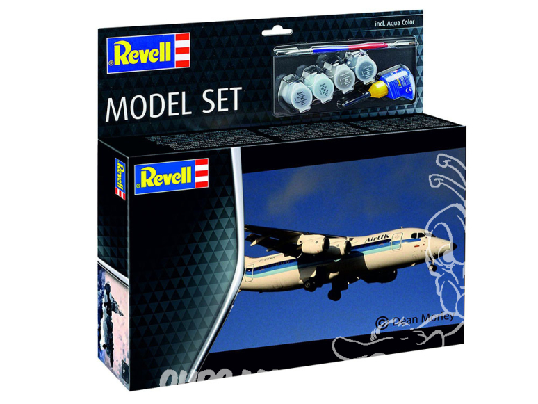 Revell maquette avion 63791 Modèle Set Bae 146 (RJ85) avec accessoires de base 1/144