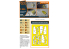 Clear Prop kit d'amelioration avion CPA72162 Masque peinture recto-verso F-86A papier kabuki jaune kits CP 1/72