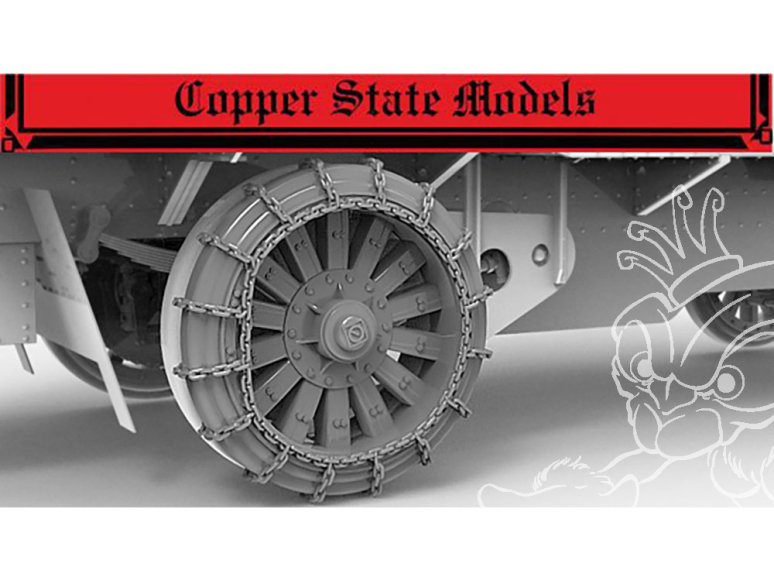 Copper State Models maquettes militaire A35-040 Roues arrière à chaîne Garford-Putilov 1/35
