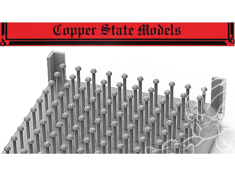 Copper State Models maquettes militaire A35-056 Rivets 0,6 mm x 99 pièces 1/35