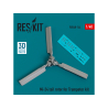 ResKit H&eacute;lico RSU48-0144 Rotor de queue Mi-24 pour kit Trumpeter imprim&eacute; en 3D 1/48