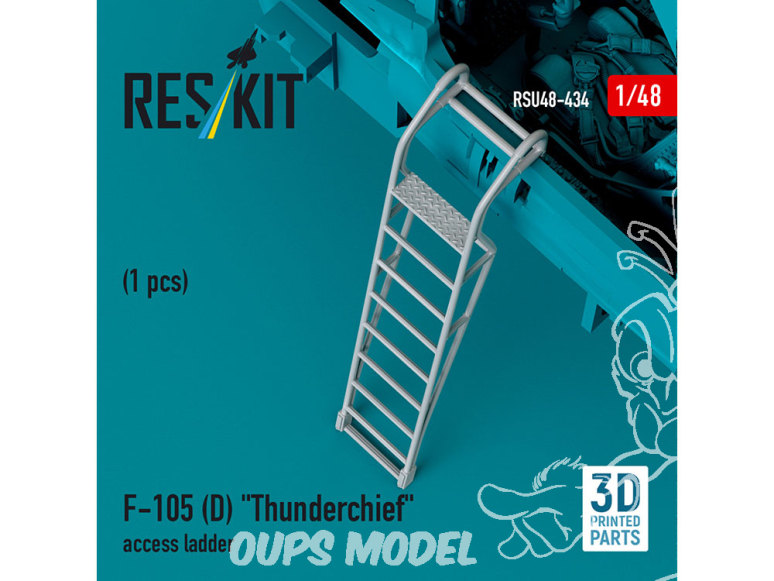 ResKit avion RSU48-0434 Échelle d'accès F-105D «&nbsp;THUNDERCHIEF&nbsp;» 1 pièce imprimée en 3D 1/48