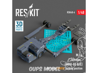 ResKit kit RSK48-0006 CHARIOT ÉLÉVATEUR MJ-4 JAMMER MHU-83 B/E, POSITION DE CHARGEMENT INFÉRIEURE 1/48