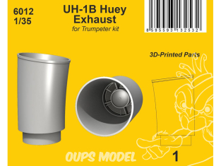 CMK kit resine 6012 Kit d'échappement UH-1B Huey pour Trumpeter 1/35