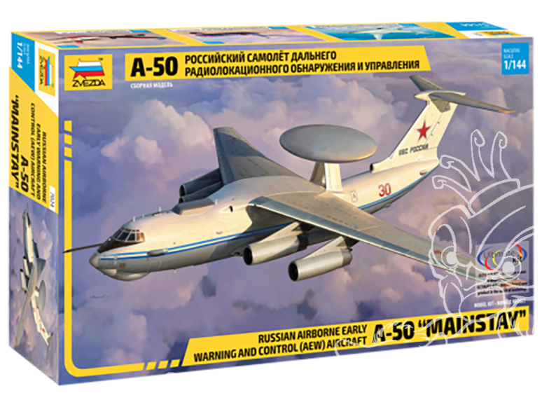 Zvezda maquette avion 7024 Avion russe de détection et de contrôle avancés (AEW) A-50 « Mainstay » 1/144