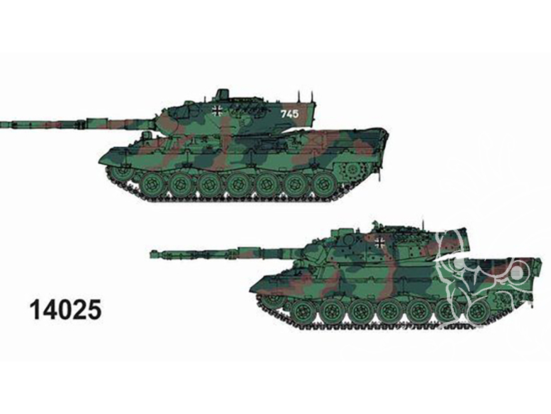 Dragon maquette militaire 14025 Leopard 1A4 + Leopard 1A5 - Panzer Korps 1/144