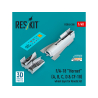 ResKit avion RSU48-0388 F/A-18 HORNET A, B, C, D et CF-18 PORTES DE ROUES POUR KIT KINETIC IMPRIM&Eacute; EN 3D 1/48