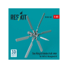 ResKit h&eacute;lico RSU48-0360 Rotor de queue Sea King &agrave; 6 pales pour kit Airfix et Hasegawa imprim&eacute; en 3D 1/48