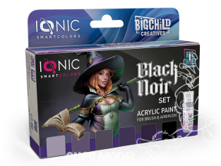 MIG peinture IONIC 0502 Set Black Noir 6 x 20ml