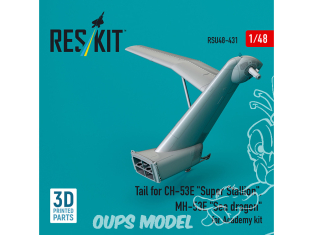 ResKit hélico RSU48-0431 Queue pour CH-53E Super Stallion MH-53E Sea dragon pour kit Academy imprimé en 3D 1/48