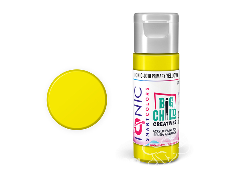 IONIC MIG peinture acrylique 0018 Jaune primaire - Primary Yellow 20ml