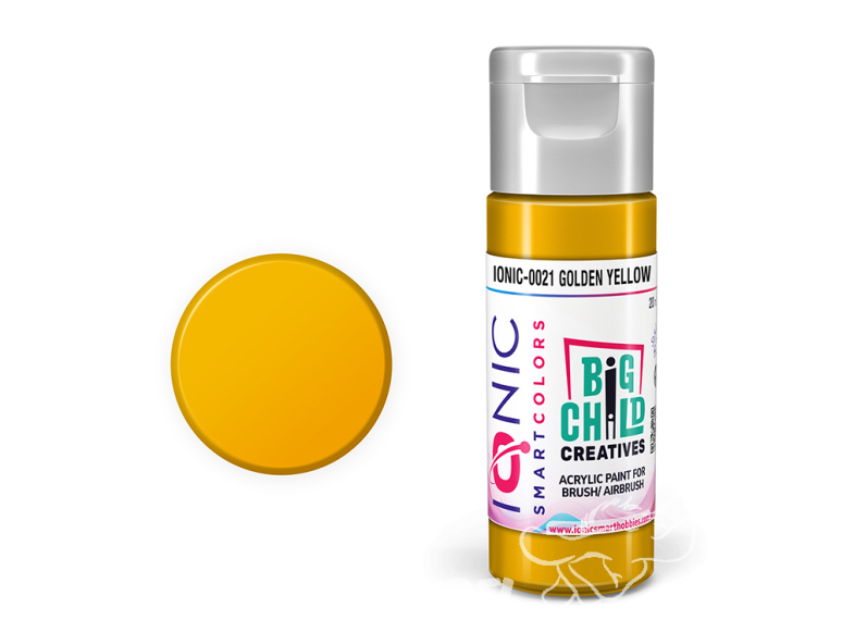 IONIC MIG peinture acrylique 0021 Jaune doré - Golden Yellow 20ml