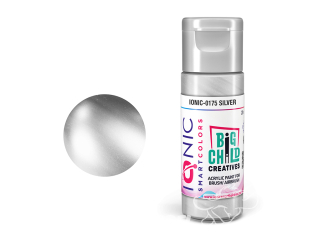 IONIC MIG peinture acrylique 0175 Argent - Silver 20ml