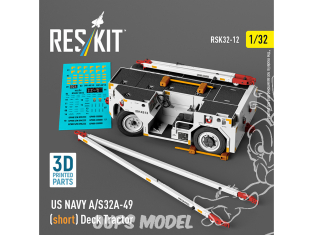 ResKit kit RSK48-0012 TRACTEUR COURT DE PONT A/S32A-49 DE L'US NAVY MODÈLE IMPRIMÉ EN 3D 1/32