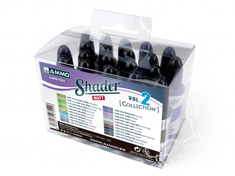 Ammo Mig Collection 7551 Collection Shader Matt Vol.2