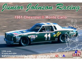 JR Models maquette voiture JJMC1981R Junior Johnson Racing 1981 Monte Carlo n°11 1/25
