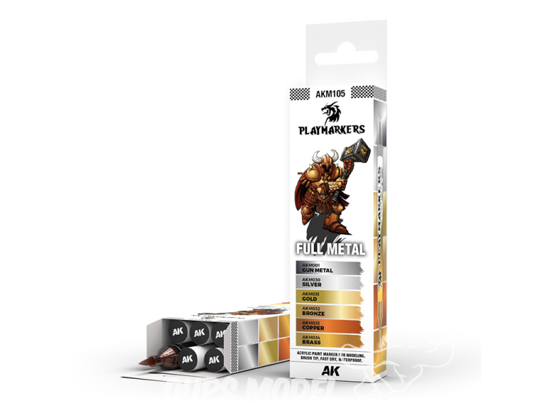 Ak Interactive AKM105 PLAYMARKER SET FULL METAL